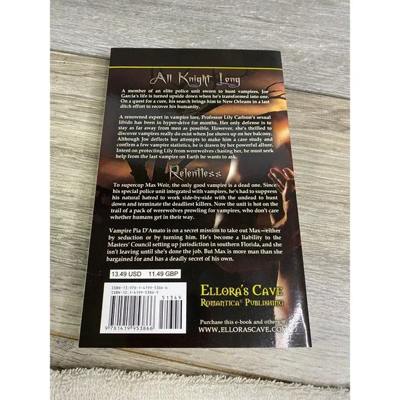 Endless Knight Delilah Devlin Ellora's Cave Romantica Vampire Romance Paperback - Picture 3 of 7